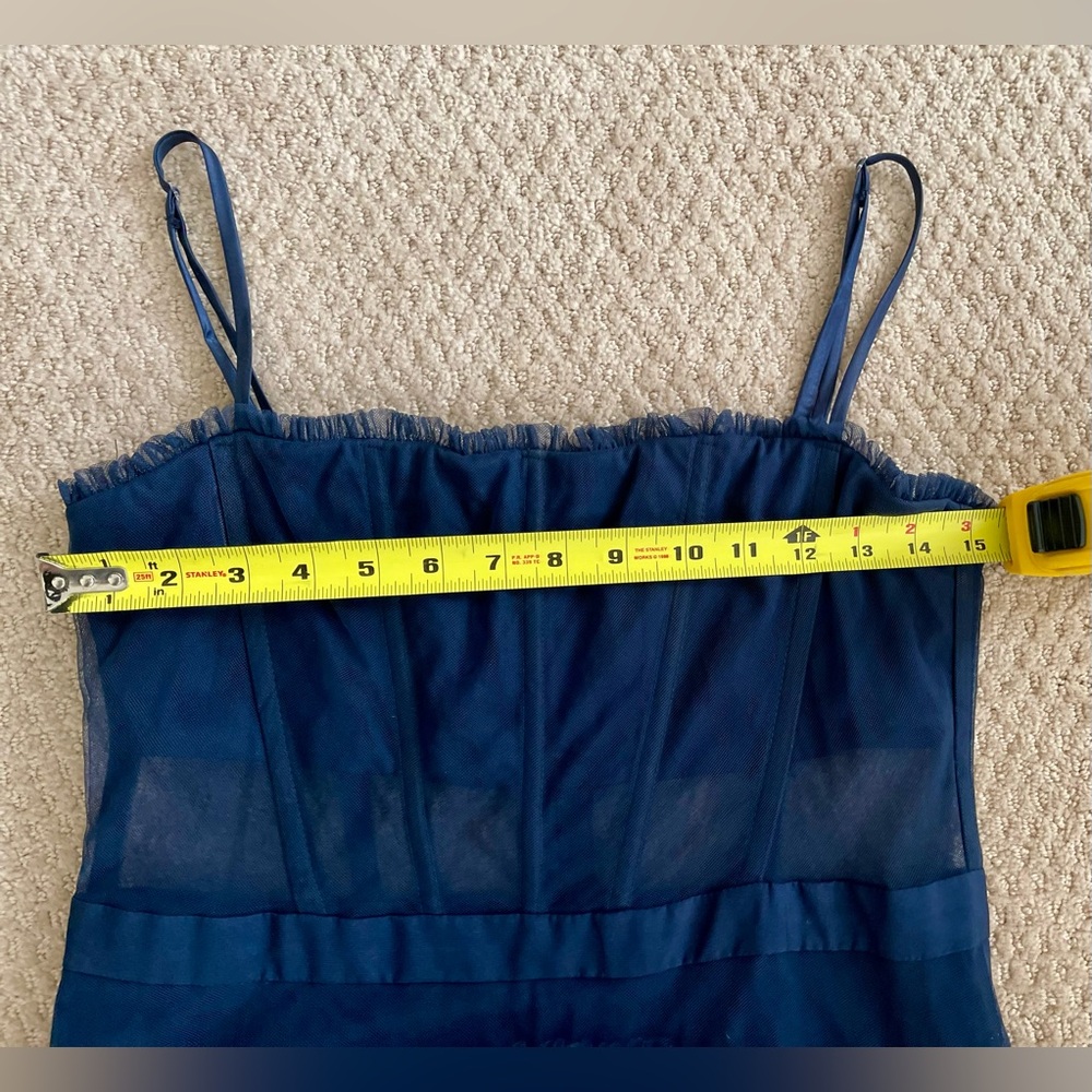 Nordstrom Navy Blue Tiered Tull Maxi Dress NWOT - Picture 4 of 13